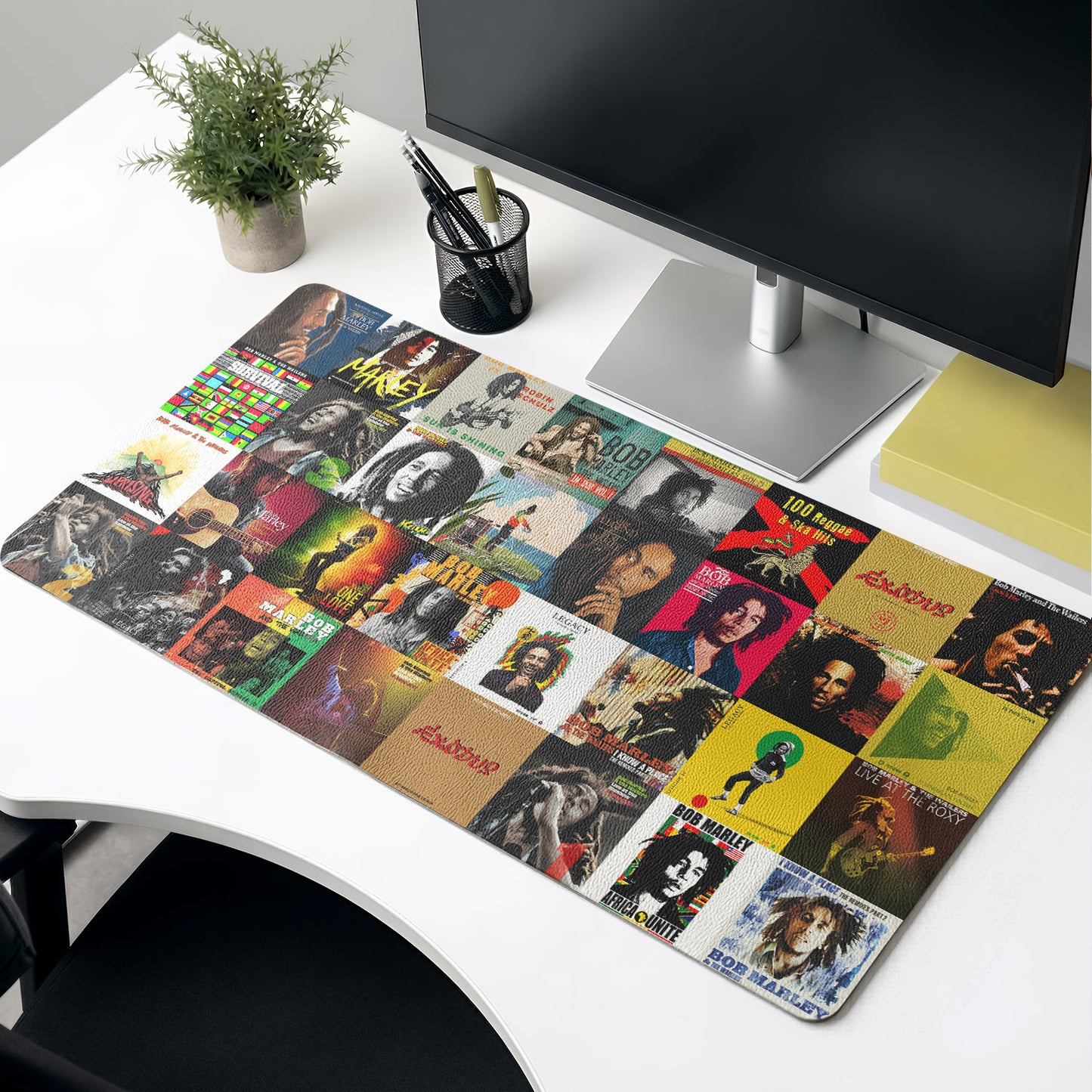Bob Marley Album Collage Print Desk Mat – Non-slip Office Gift Keyboard Pad Birthday Gift For Music Lovers