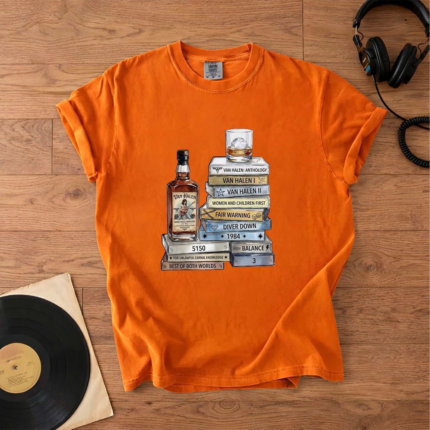Van Halen Cassette Album Collection T-Shirt – Retro Rock Music Merch Tee