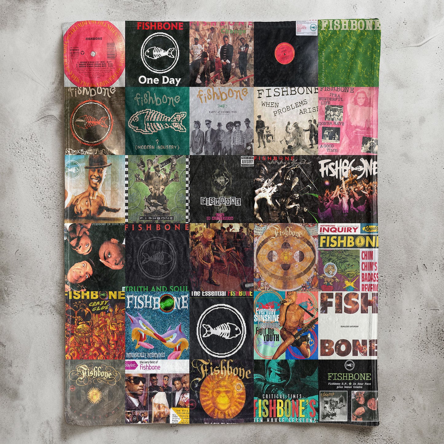 Fishbone Sherpa Blanket – A Wild, Funk-Rock Journey for True Fans
