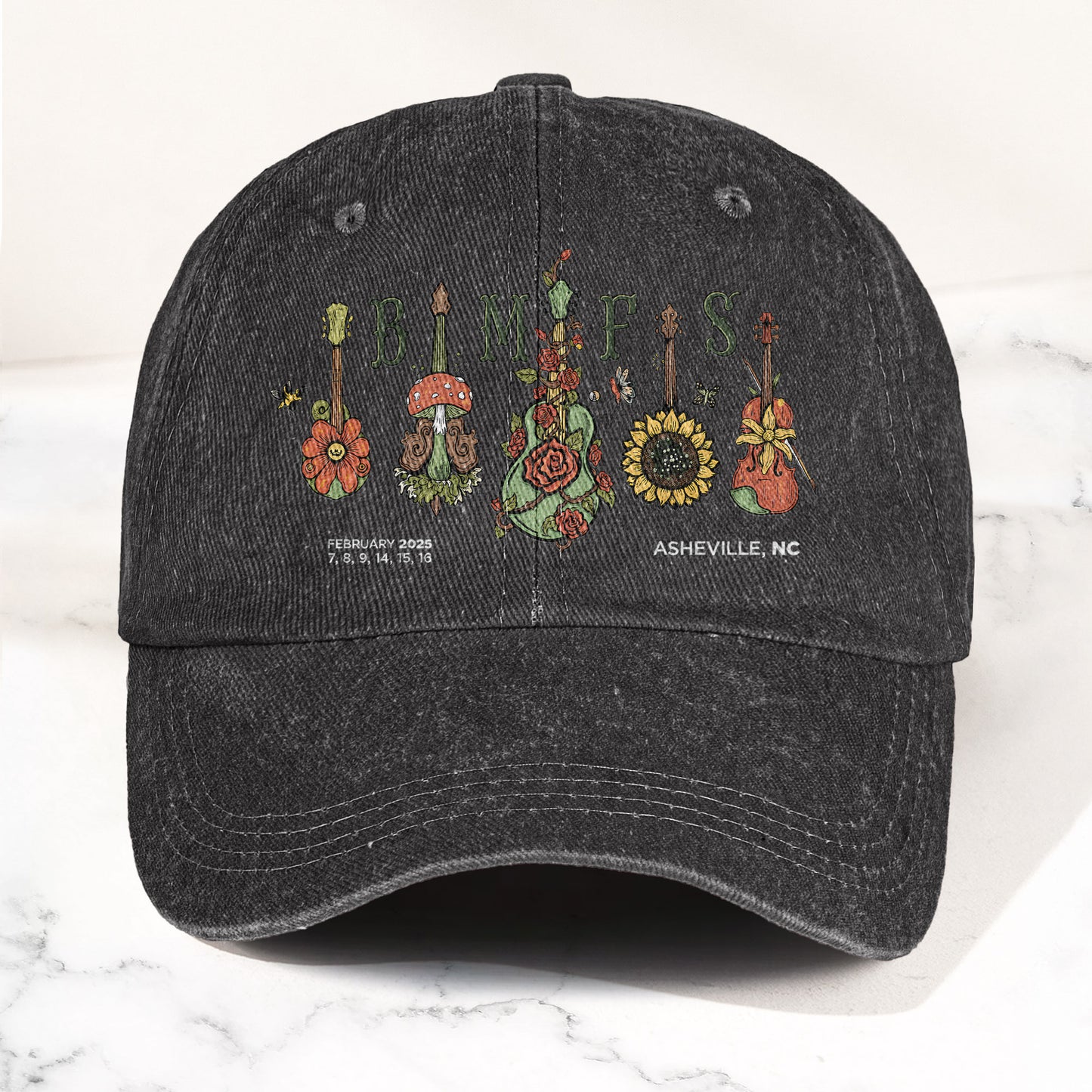 Billy Strings BMFS Asheville NC Concert Graphic Music Merch Denim Cap – Retro Vintage Dad Cap Gift For Dad (With Box)