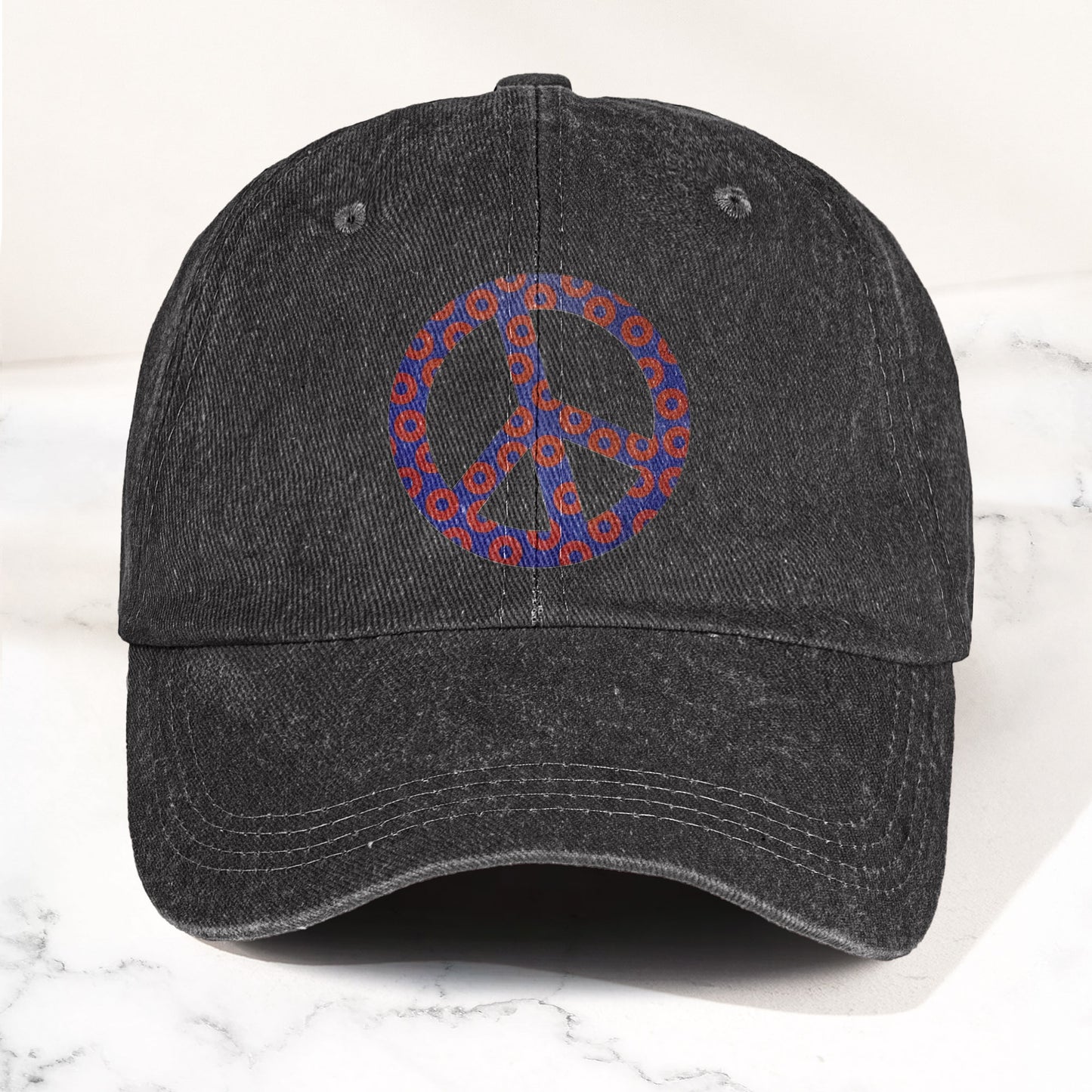 Phish Donut Peace Sign Denim Cap – Retro Music Phish Cap Gift For Dad (With Box)