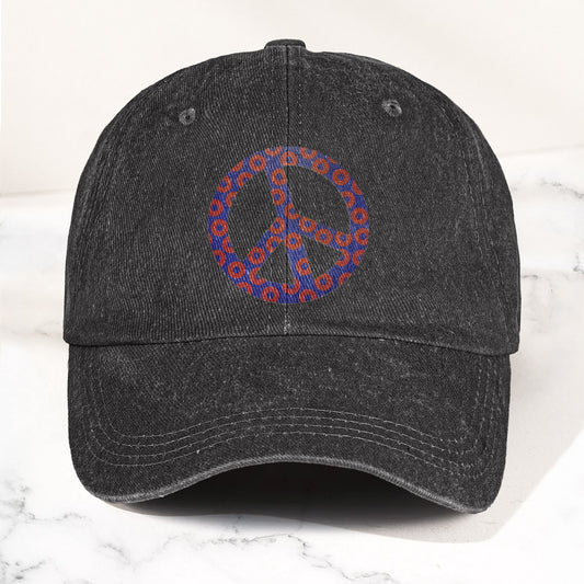 Phish Donut Peace Sign Denim Cap – Retro Music Phish Cap Gift For Dad (With Box)