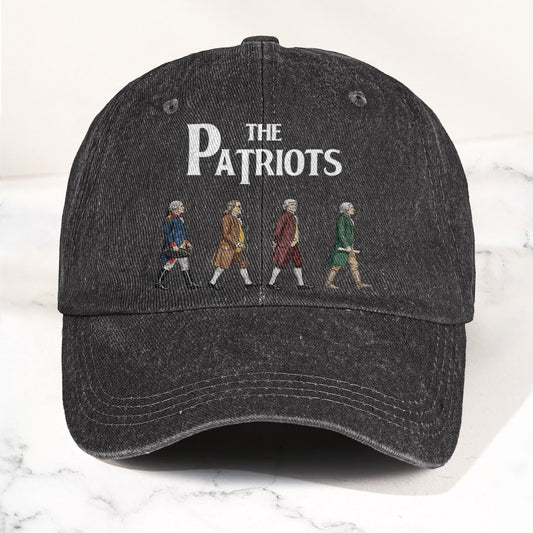 The Patriots Cartoon Illustration Denim Cap – Retro Vintage Dad Cap Gift For Dad (With Box)
