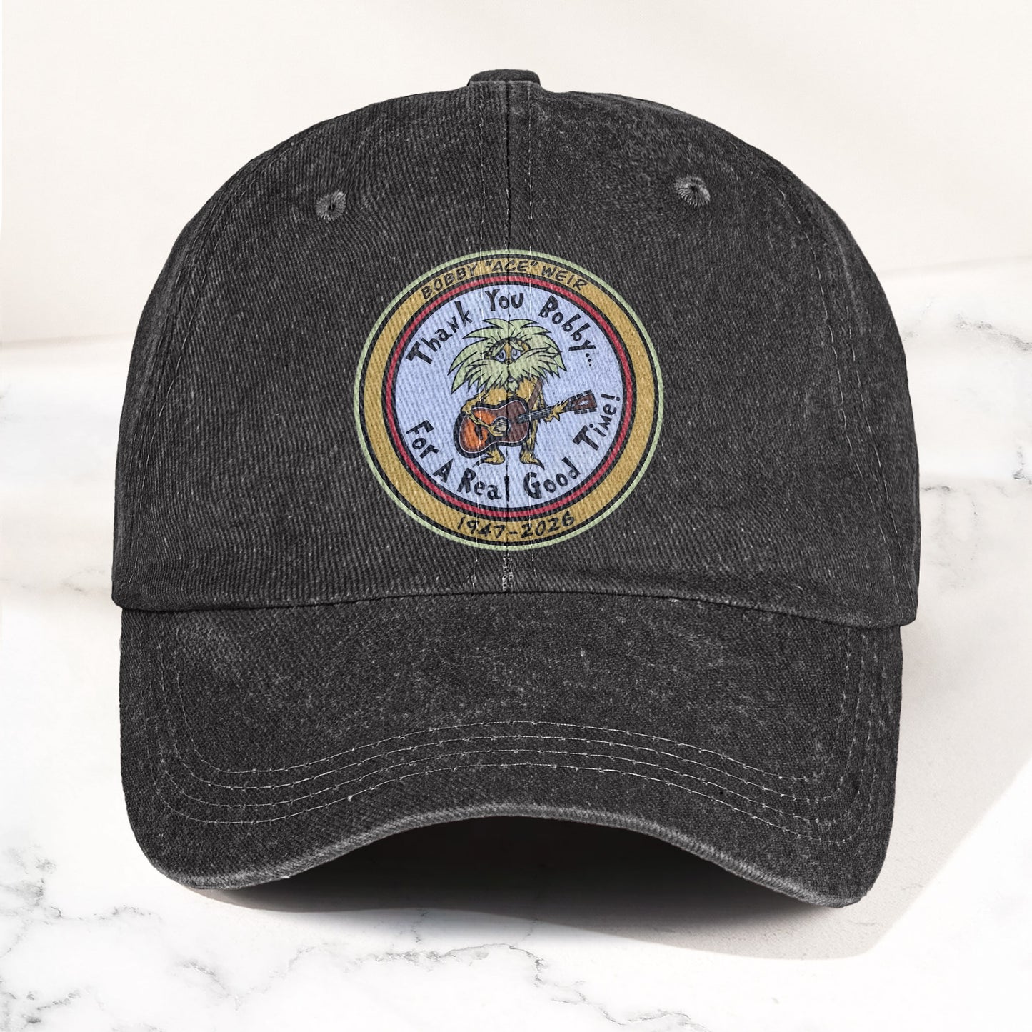 Bobby "Ace" Weir Denim Cap – Retro Bob Weir Tribute Merch Hat Gift For Dad (With Box)