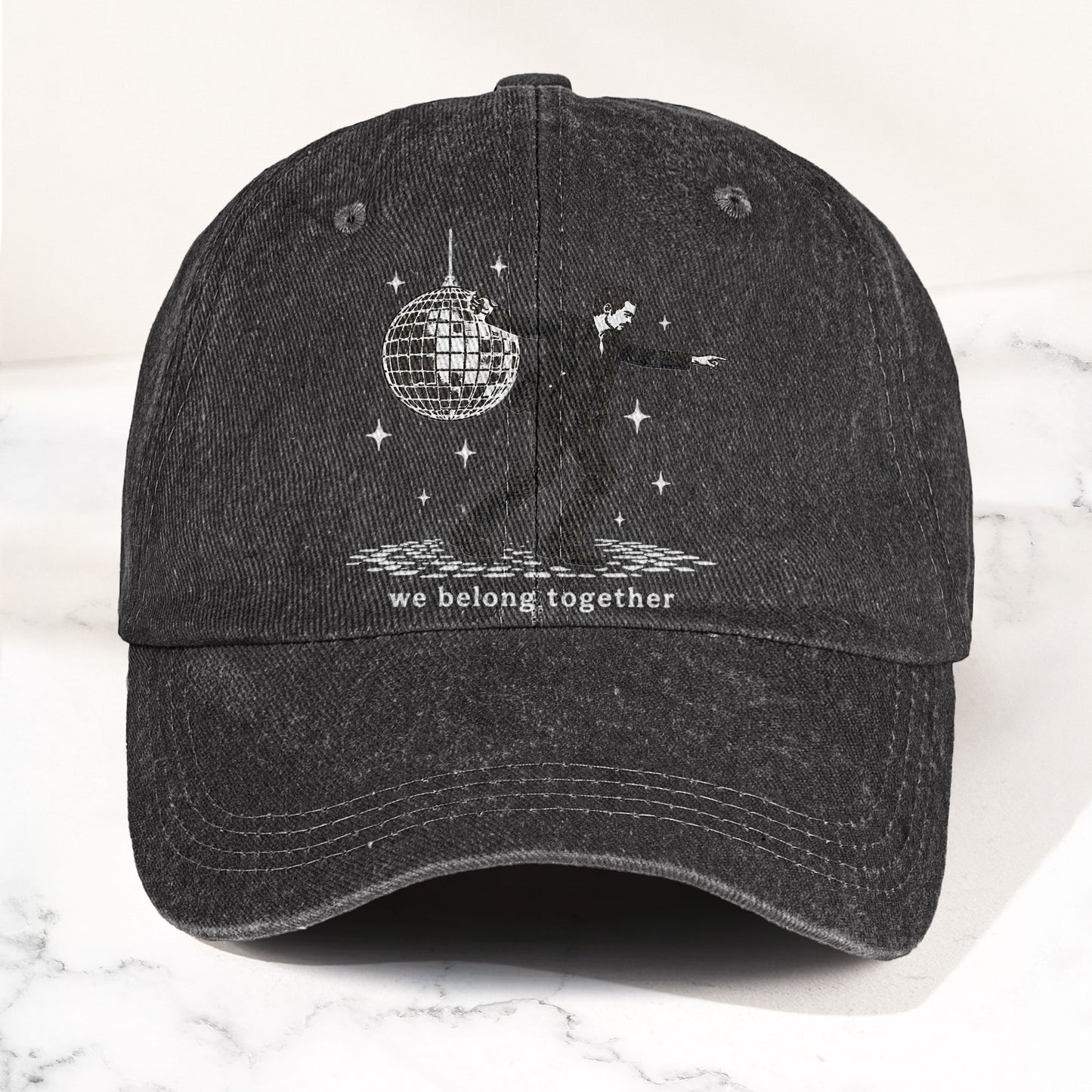 Harry Styles Dancing Under Disco Ball We Belong Together Denim Cap – Retro Vintage Dad Cap Gift For Dad (With Box)