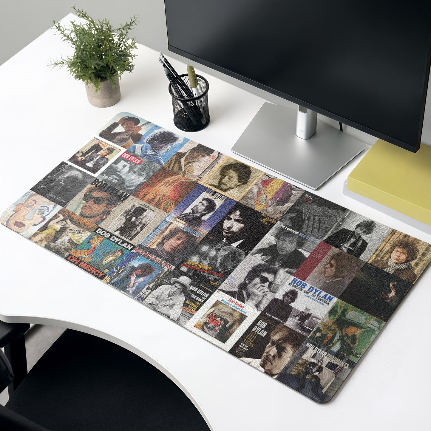 Bob Dylan Album Collage Print Desk Mat – Non-slip Office Gift Keyboard Pad Birthday Gift For Music Lovers