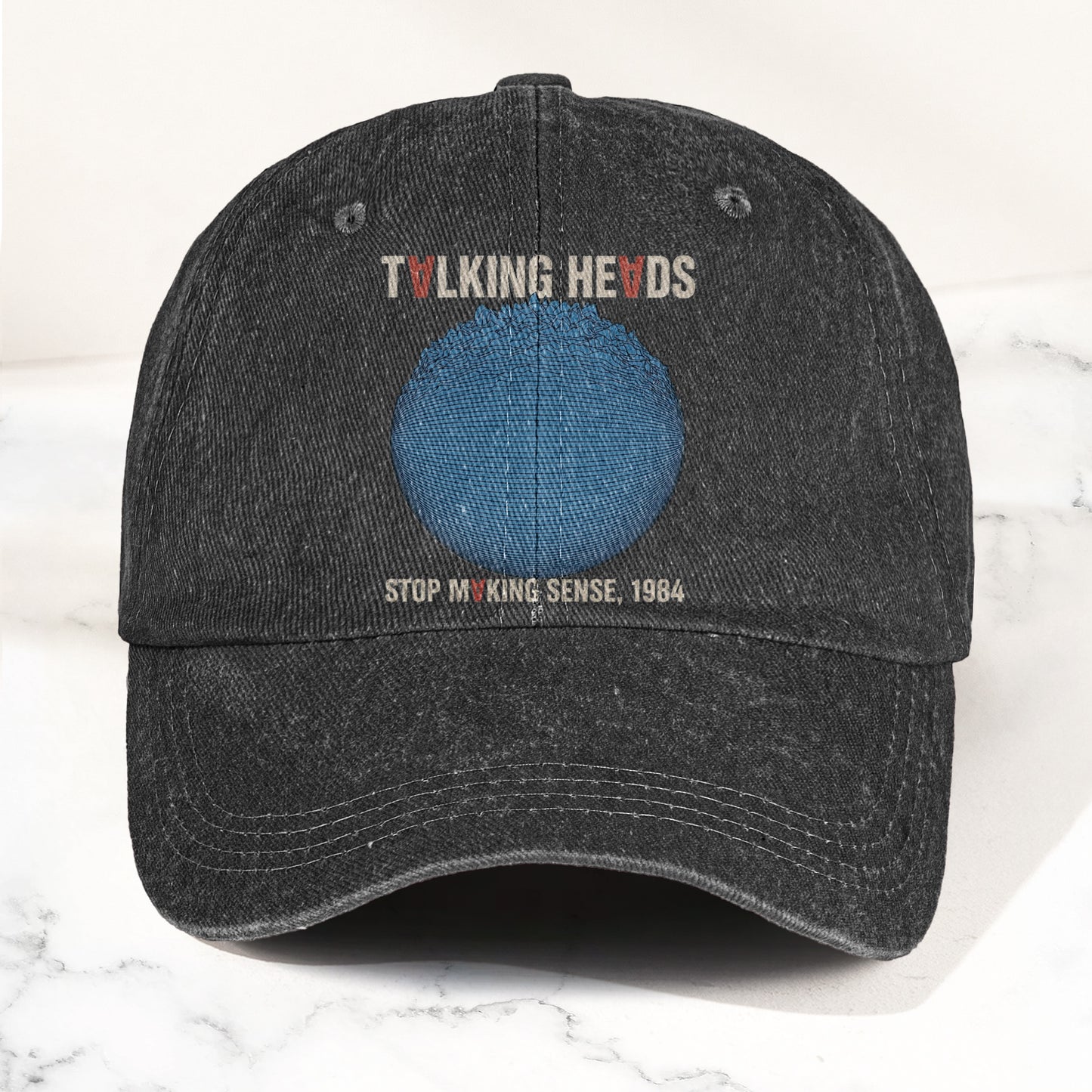 Talking Heads Stop Making Sense 1984 Graphic Denim Cap – Retro Rock Music Fan Cap (With Box)