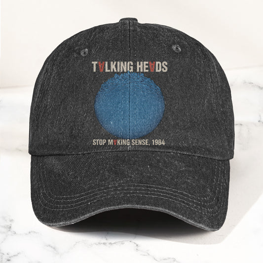 Talking Heads Stop Making Sense 1984 Graphic Denim Cap – Retro Rock Music Fan Cap (With Box)
