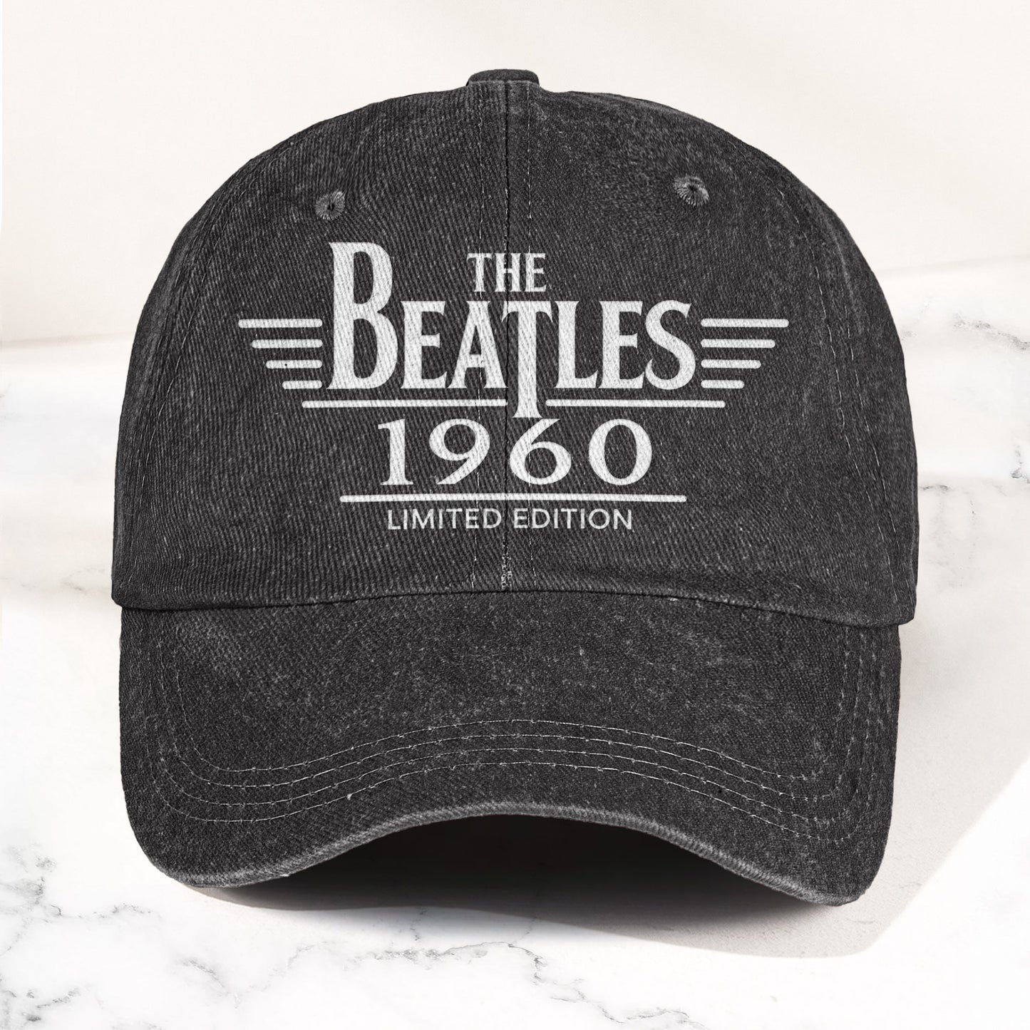The Beatles Band Logo 1960 Denim Cap – Vintage Dad Cap Gift For Dad (With Box)
