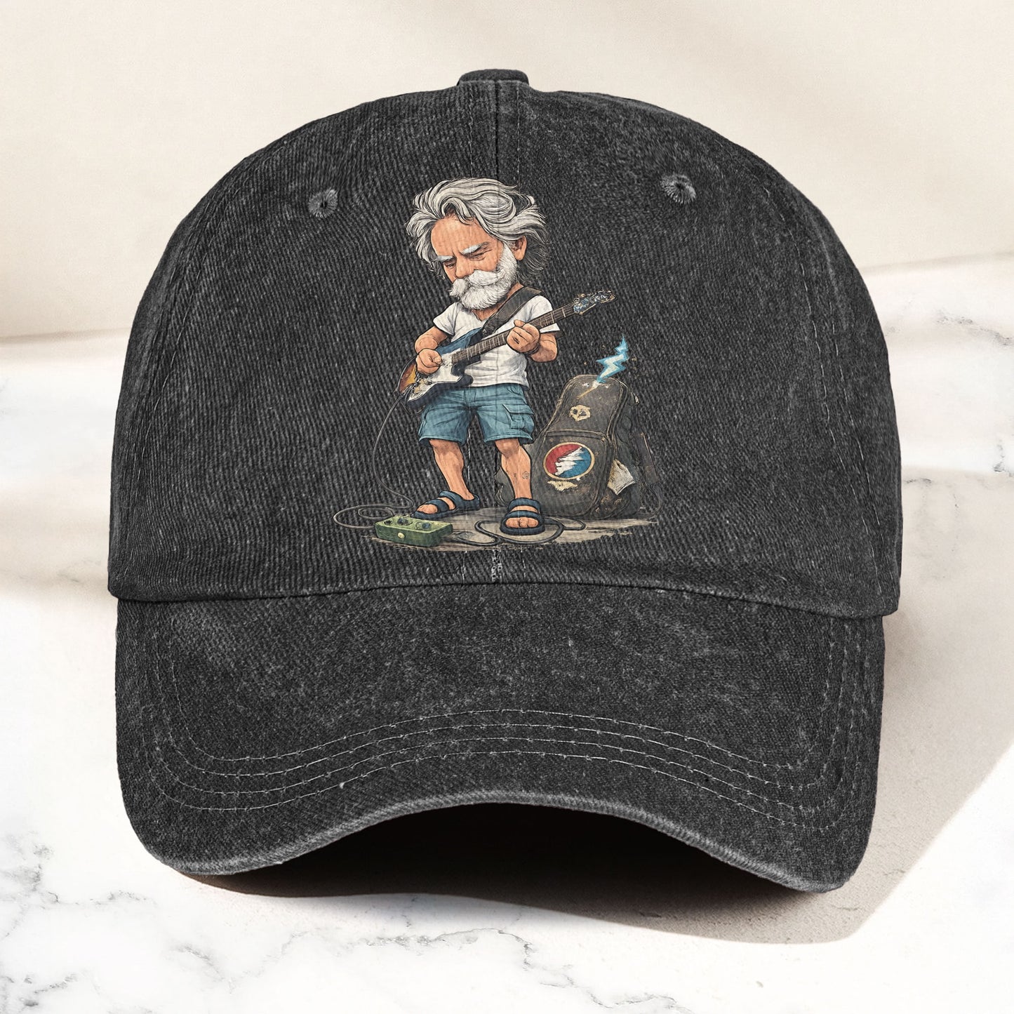 Grateful Dead Denim Cap – Bob Weir Guitarist Vintage Dad Hat ( With Box)