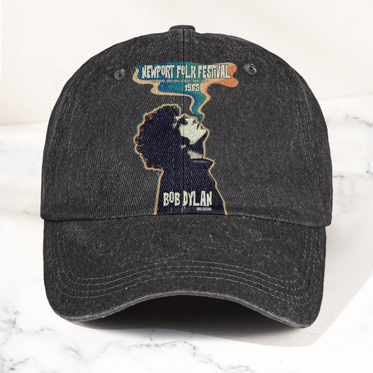 Bob Dylan Newport Folk Festival 1965 Goes Electric Vintage Graphic Denim Cap – Retro Vintage Dad Cap Gift For Dad (With Box)