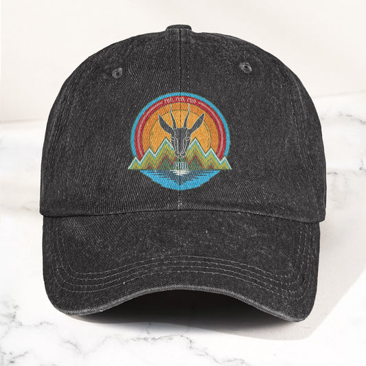 Phish Antelope Run Logo Denim Cap – Retro Music Phish Cap Gift For Dad (With Box)