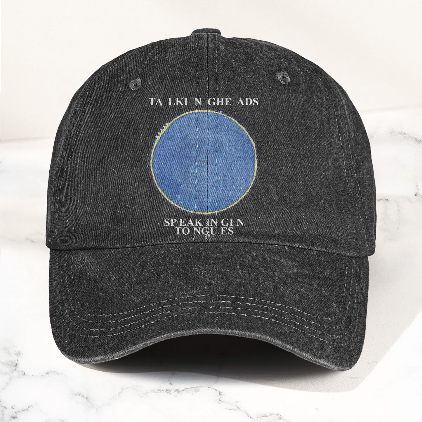 Talking Heads Speaking in Tongues Denim Cap – Retro Music Fan Concert Cap Gift For Dad Father's Day (With Box)