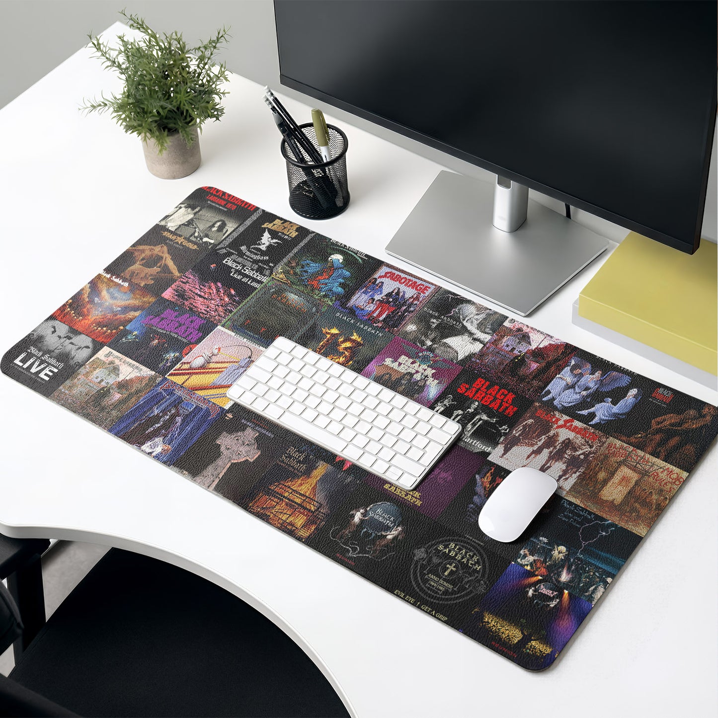 Black Sabbath Vintage Art Desk Mat – Non-slip Home Office Gift Keyboard Pad for Rock Music Lovers