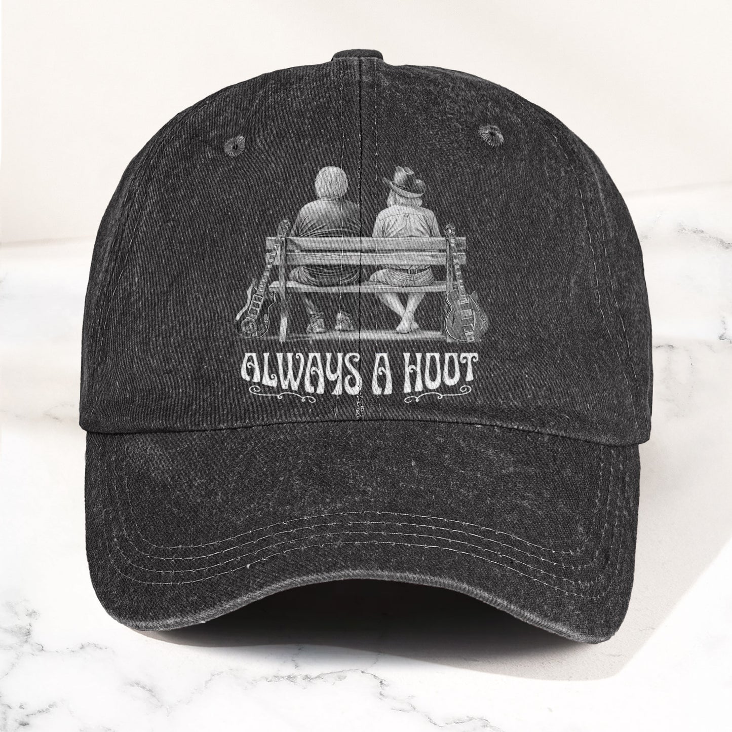 Grateful Dead Jerry Garcia and Bob Weir Always A Hoot – Retro Vintage Dad Cap Gift For Dad (With Box)