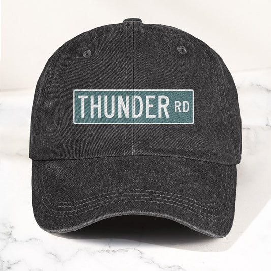 Bruce Springsteen Thunder RD Sign Denim Cap – Retro Rock Music Fan Cap (With Box)