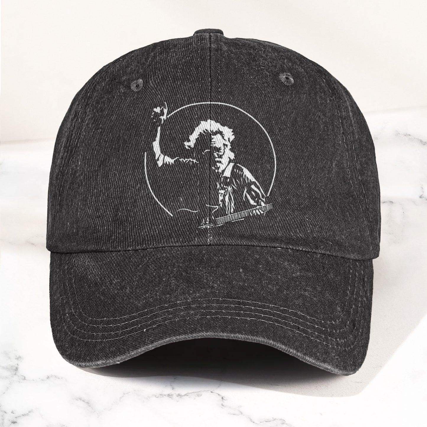 Jerry Garcia Denim Cap – Grateful Dead Merch Dad Hat (With Box)
