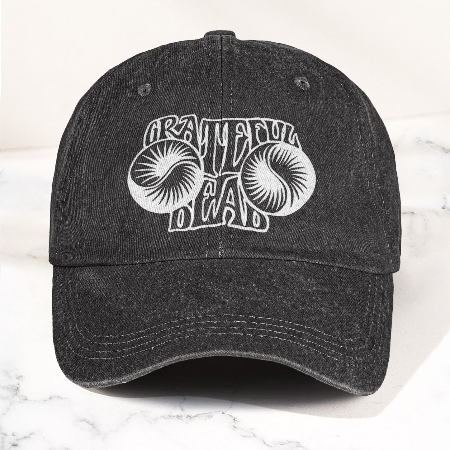 Grateful Dead Psychedelic Rock Music Merch Denim Cap – Retro Vintage Dad Cap Gift For Dad (With Box)