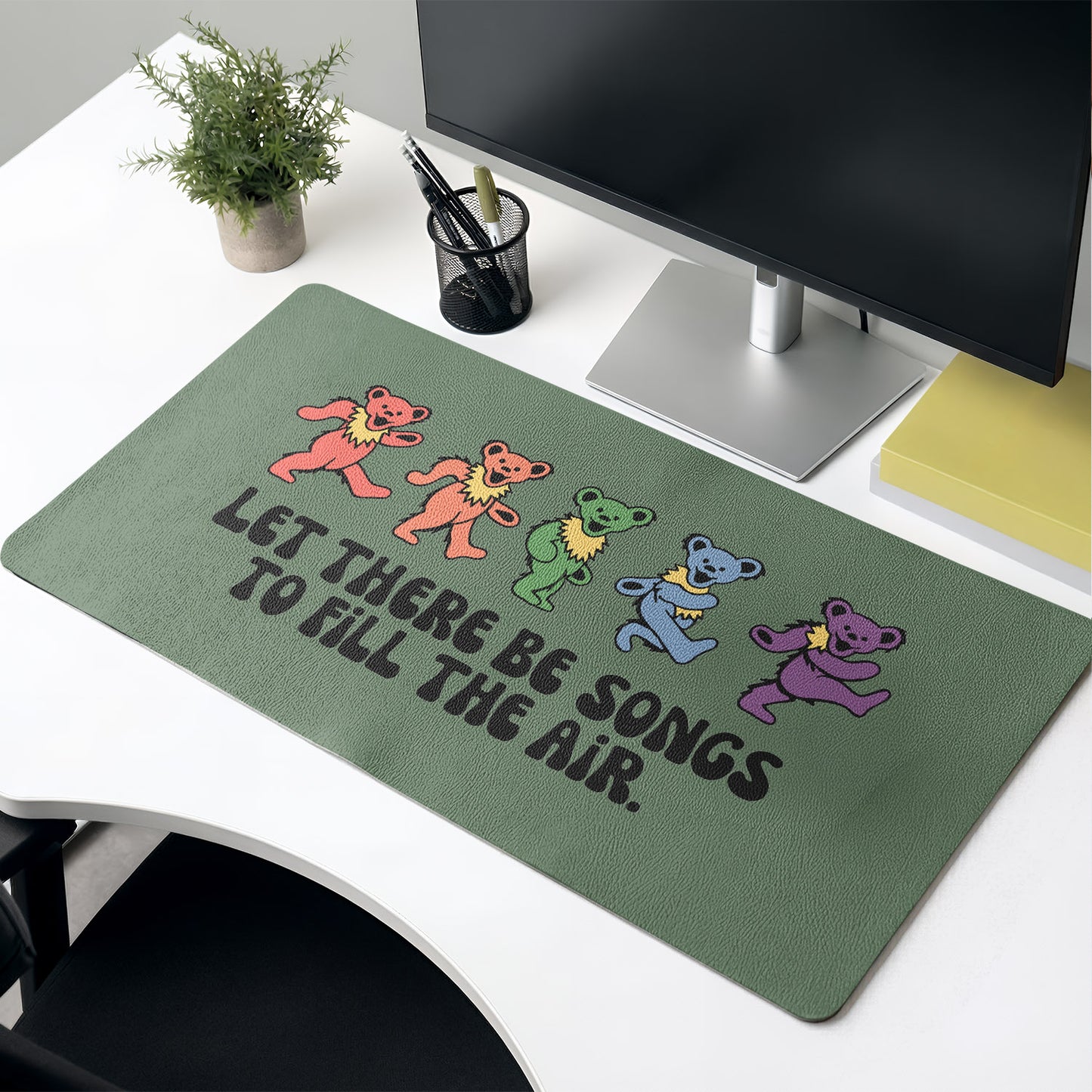 Grateful Dead Dancing Bears Desk Mat – Non-slip Home Office Gift Keyboard Pad Birthday Gift For Music Fan