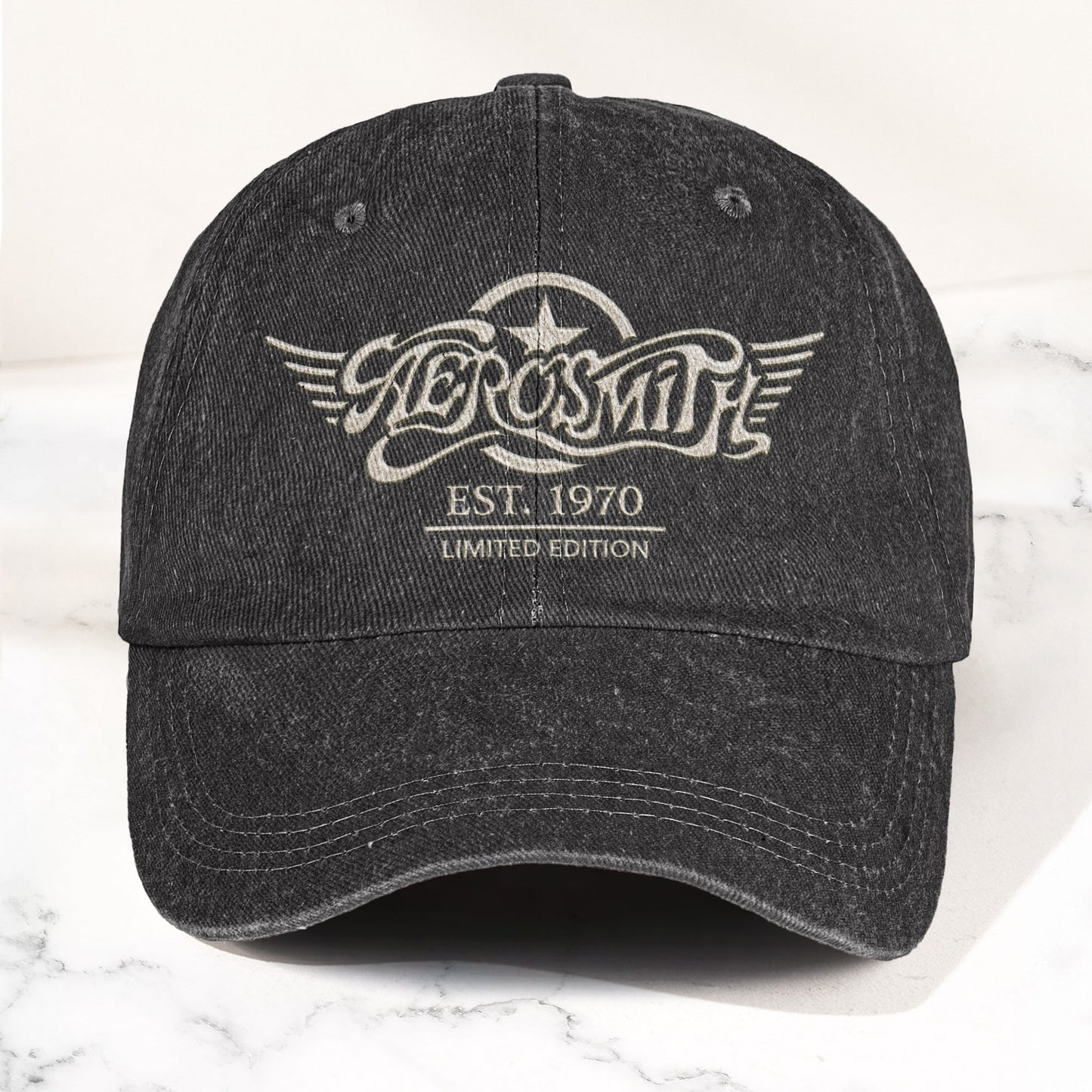 Aerosmith Est. 1970 Denim Cap – Vintage Dad Cap Gift For Dad (With Box)