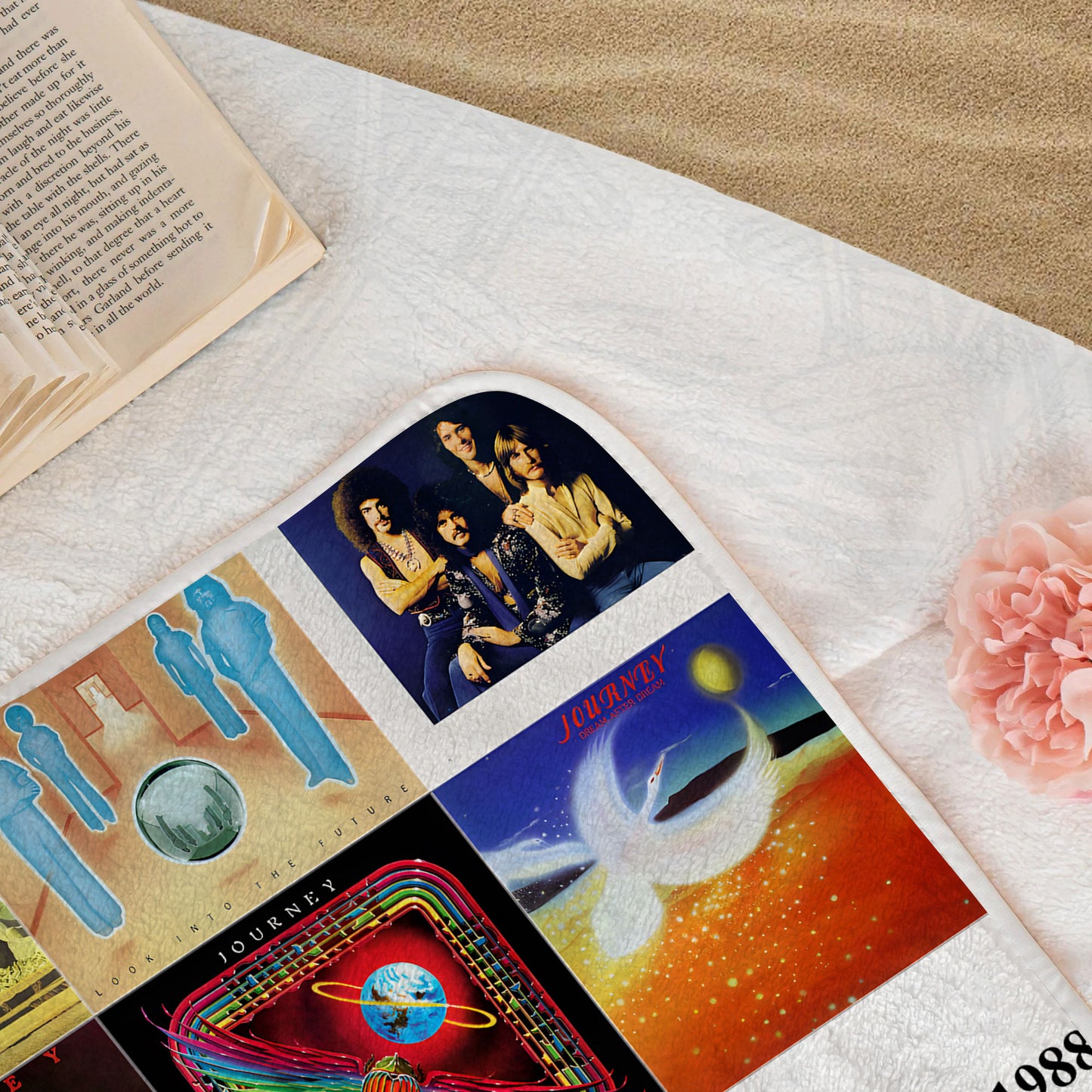 Journey Band Beach Towel – Album Cover Collage Classic Rock Towel