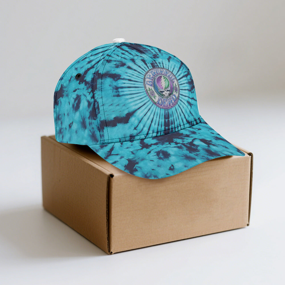Grateful Dead Tie-Dye Cap – Steal Your Face Spiral Dad Hat