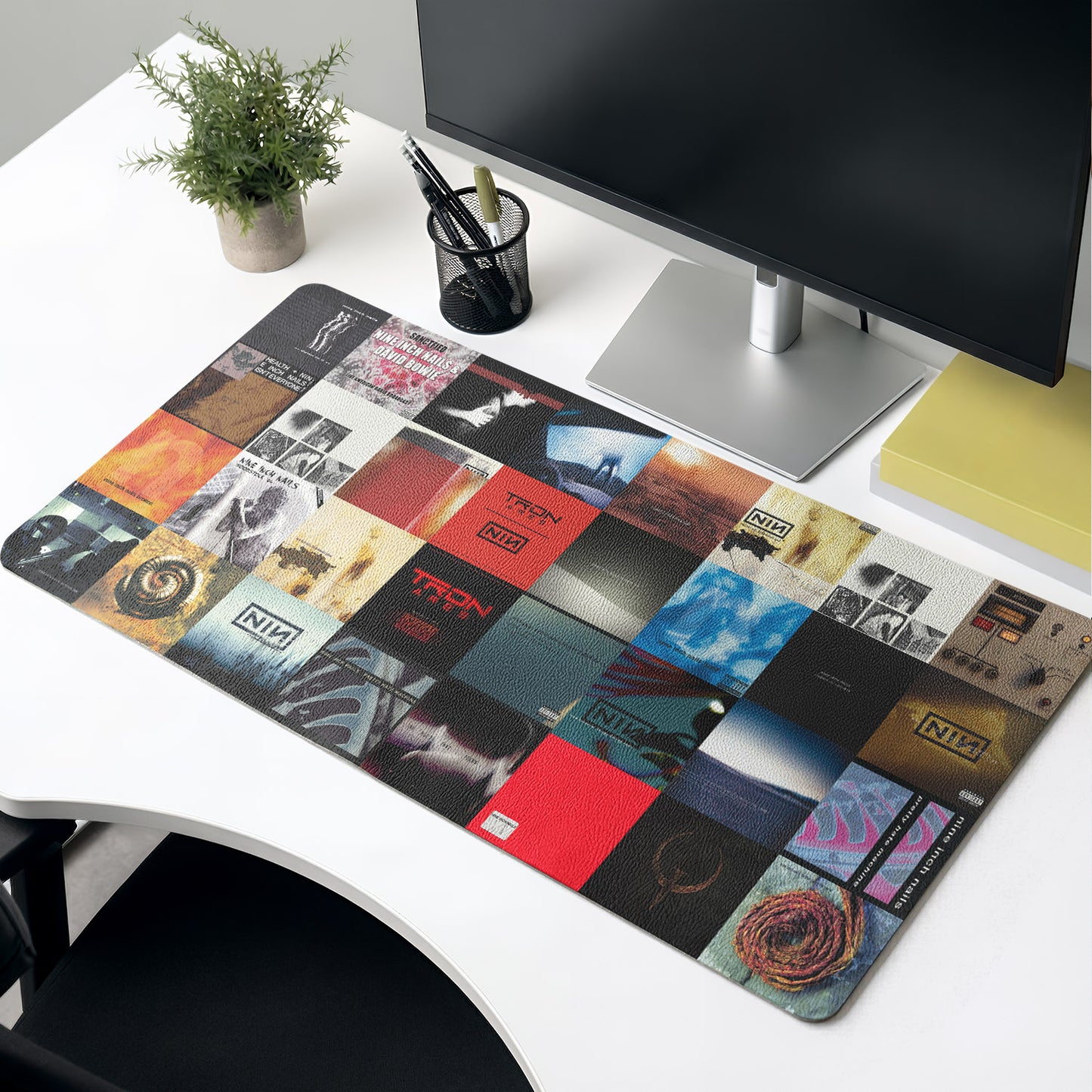 Nine Inch Nails Album Collage Print Desk Mat – Non-slip Office Gift Keyboard Pad Birthday Gift For Music Lovers