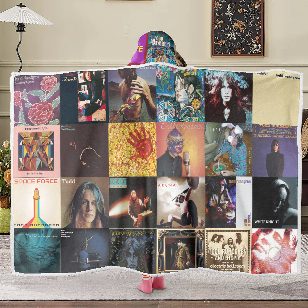 Todd Rundgren Album Art Wearable Hooded Blanket – Classic Rock Fan Gift