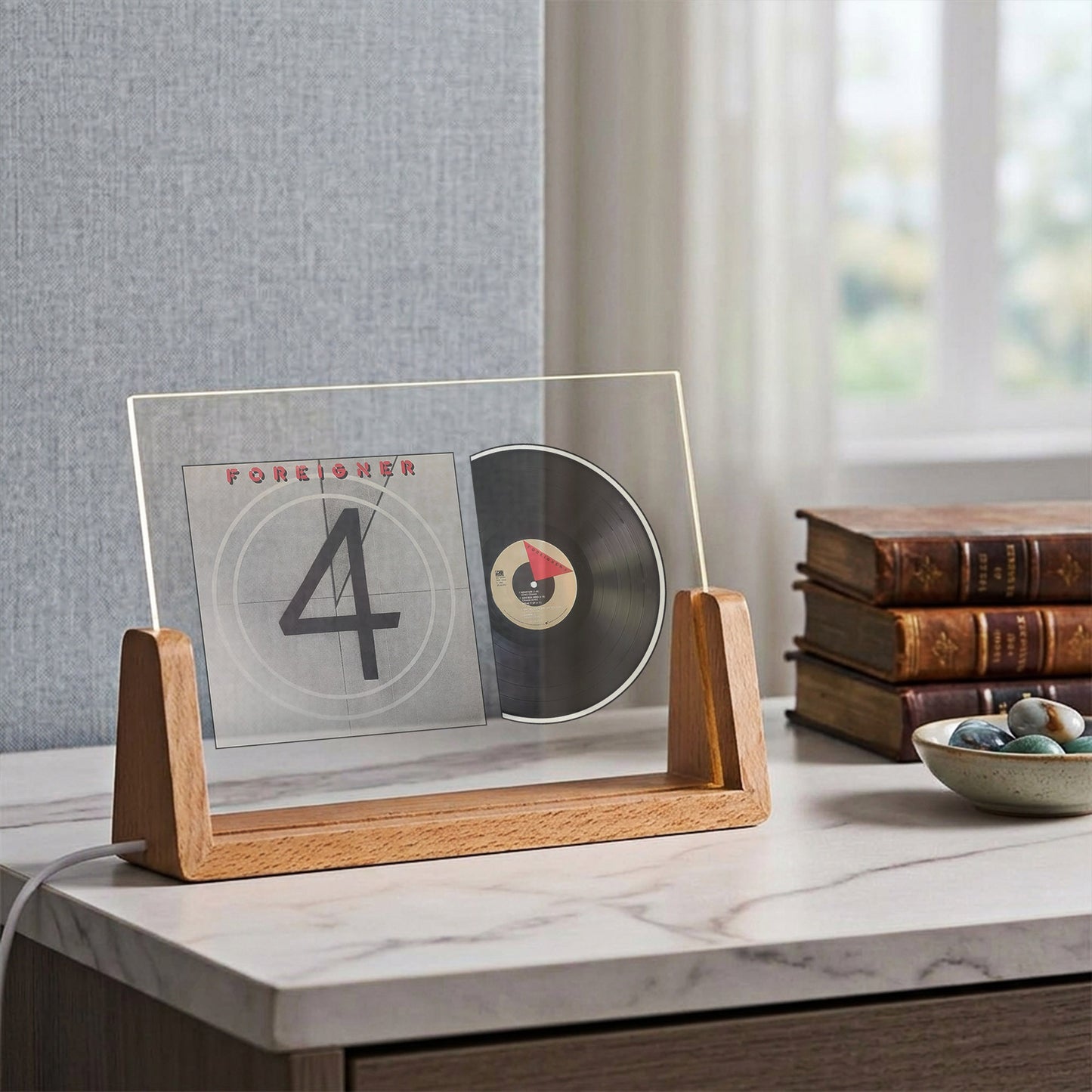 Foreigner 4 Iconic Album Acrylic Light – Classic Rock Vinyl LED Display