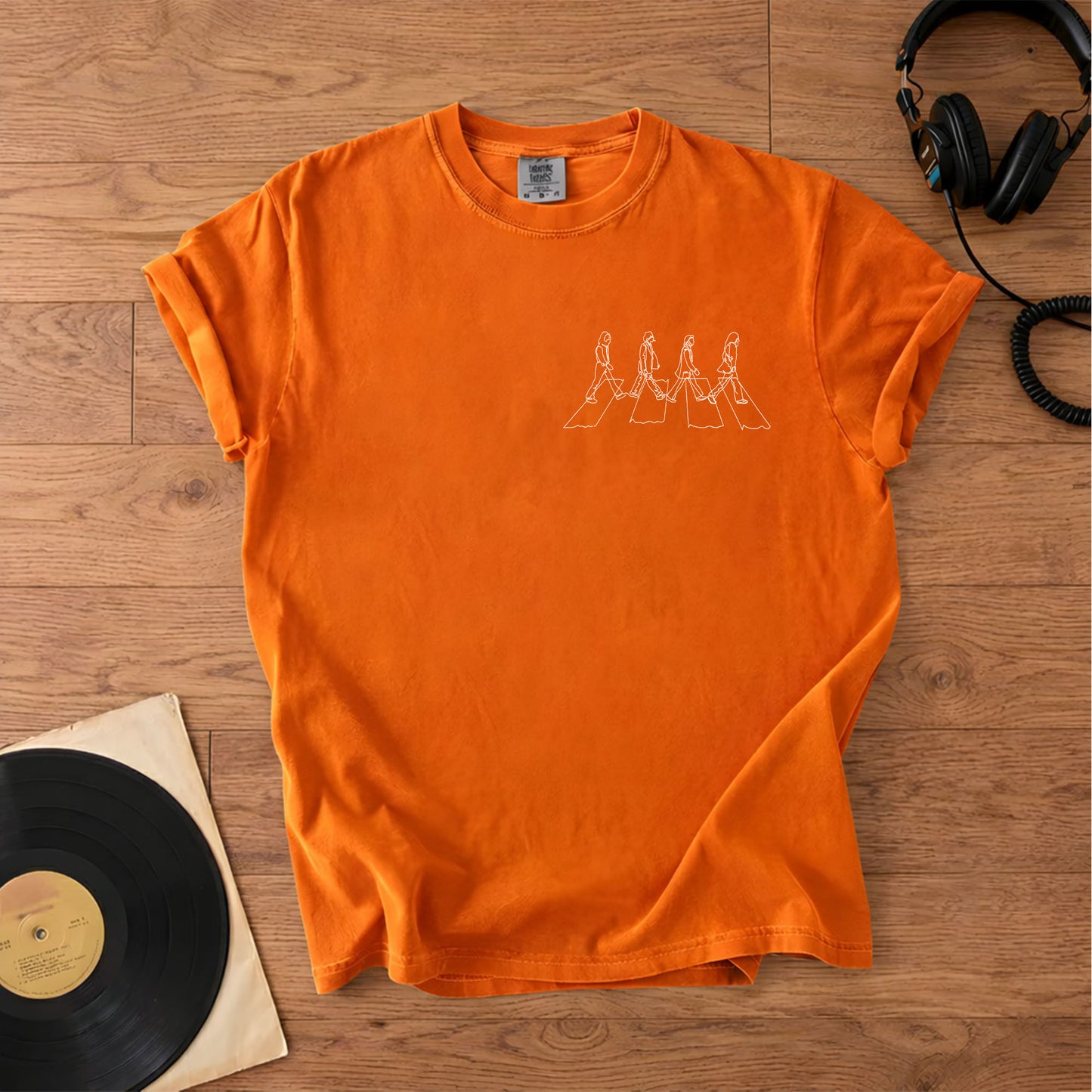 The Beatles-Inspired Abbey Road Embroidered 2D T-Shirt – Retro Music Band Merch Tee