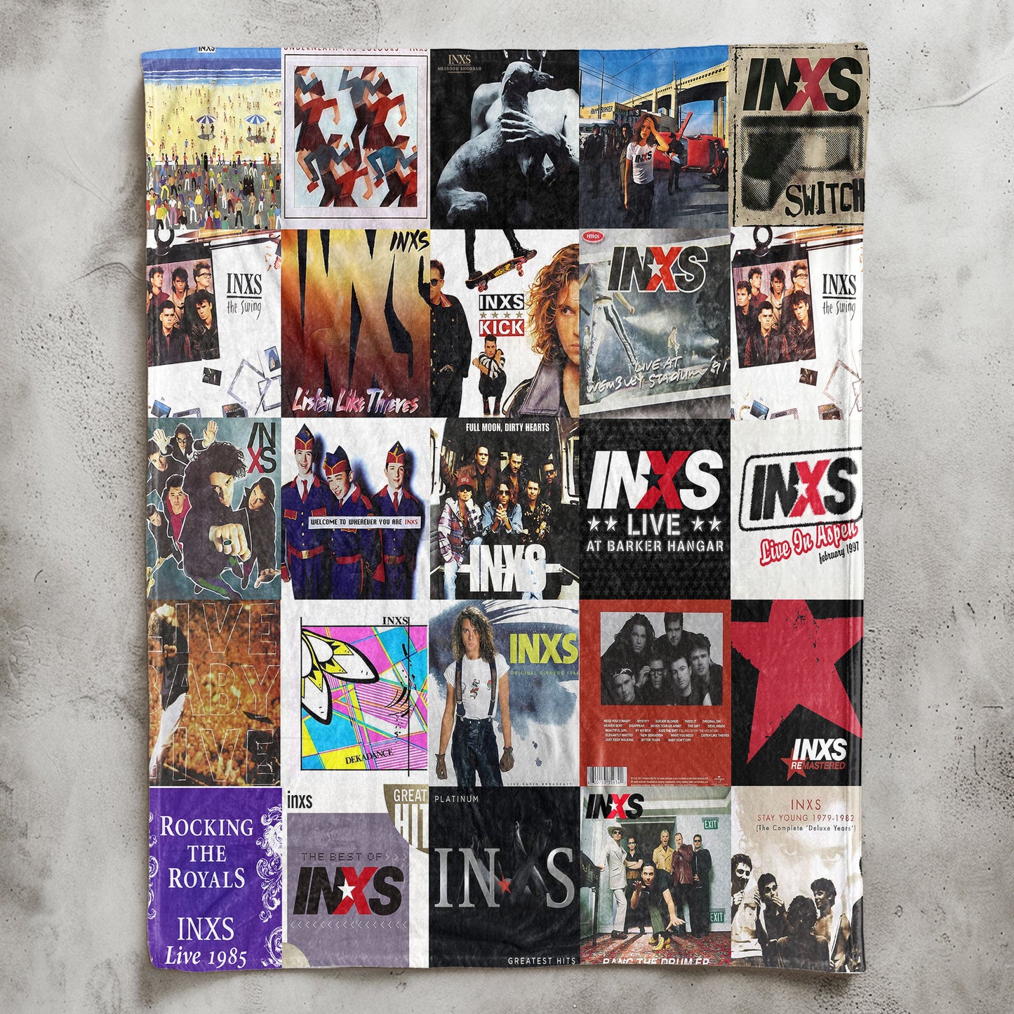 INXS Sherpa Blanket – A Retro Album Cover Tribute for True Fans