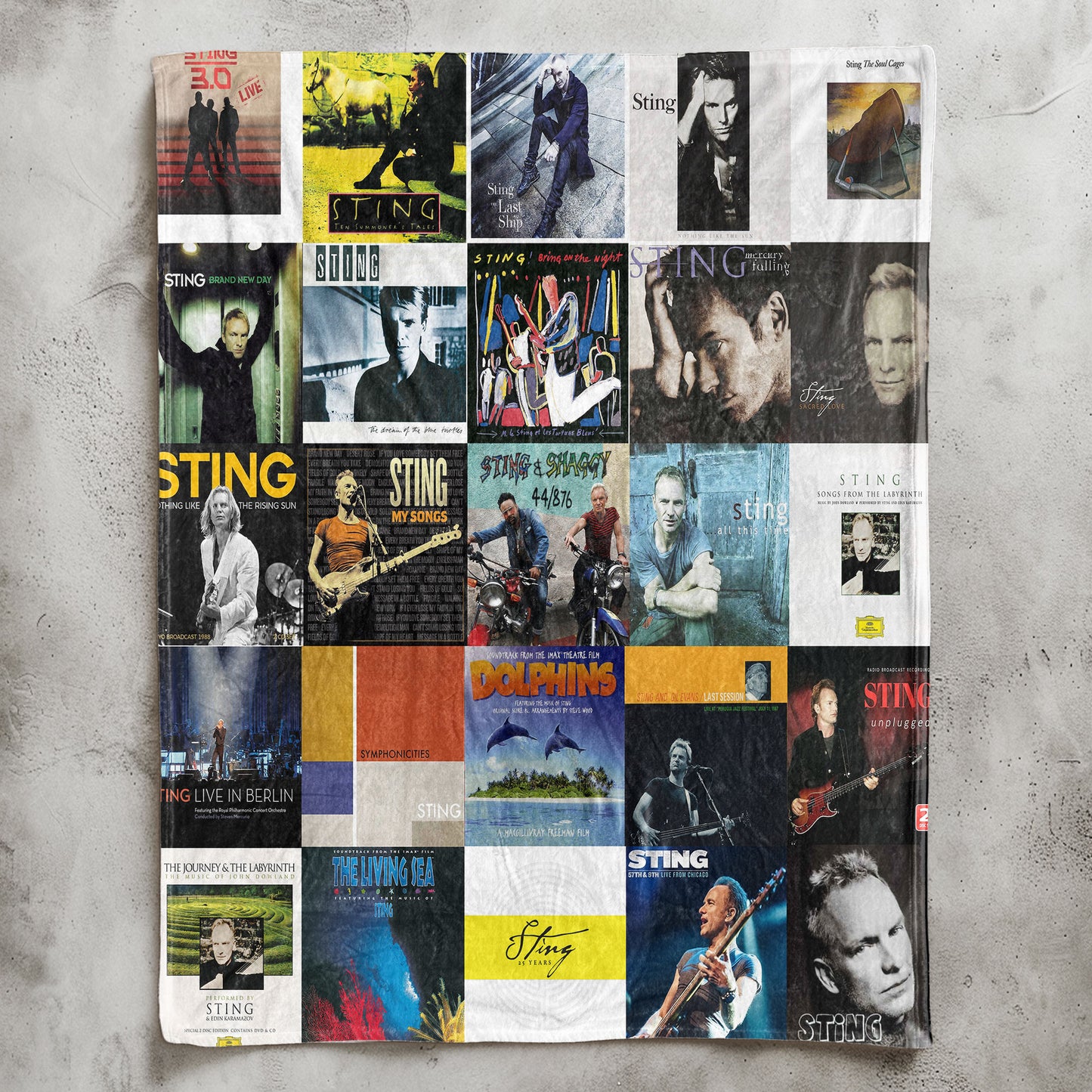 Sting Sherpa Blanket – Timeless Elegance Wrapped in Iconic Album Art