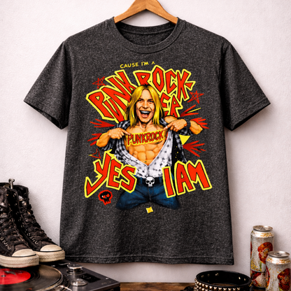 Punk Rocker Comfort Tee – “Yes I Am” Vintage Rebel Graphic Shirt