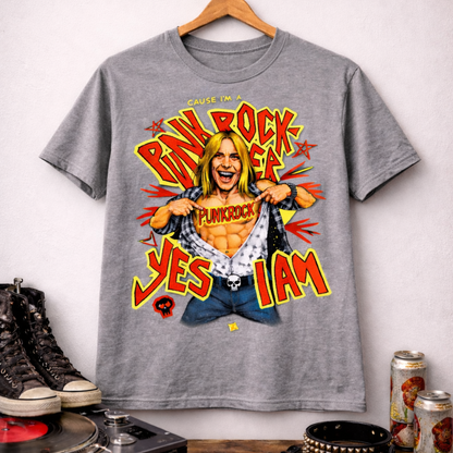 Punk Rocker Comfort Tee – “Yes I Am” Vintage Rebel Graphic Shirt