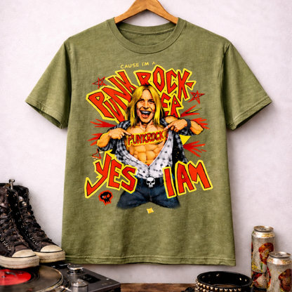 Punk Rocker Comfort Tee – “Yes I Am” Vintage Rebel Graphic Shirt