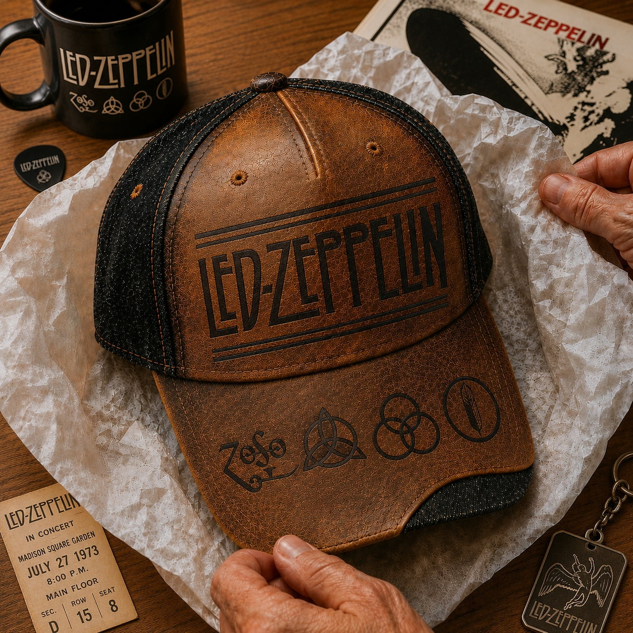 Led Zeppelin Iconic Classic Cap – Retro Vintage Classic Cap (With Box)