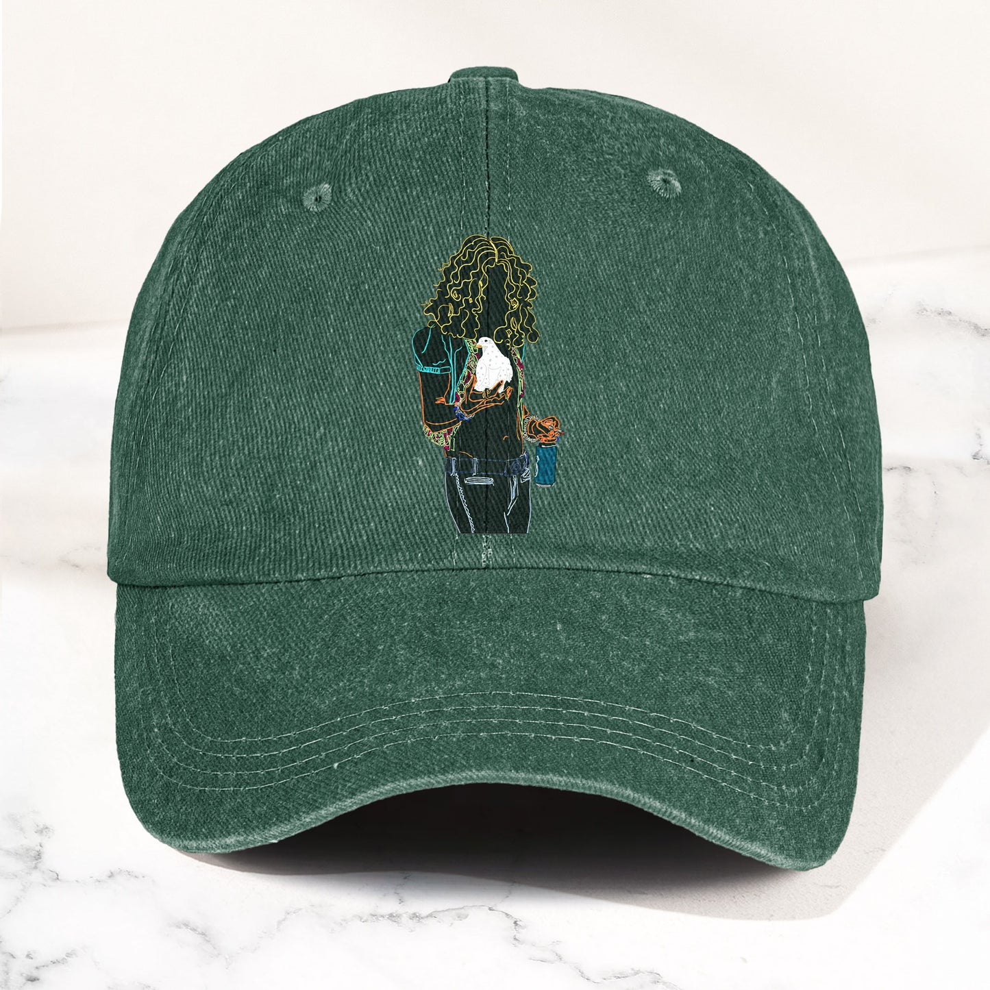 Robert Plant Denim Cap – Retro Classic Rock Music Inspired Dad Hat (With Box)
