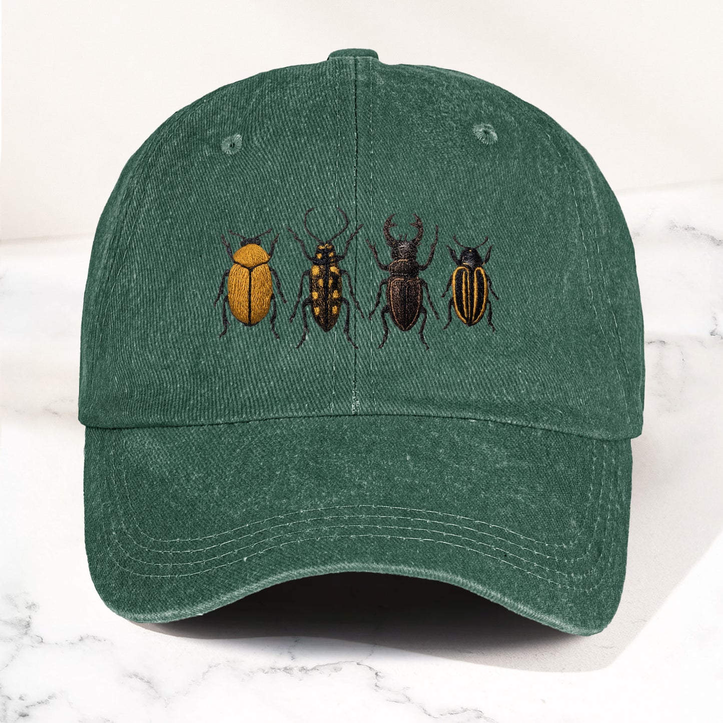 The Beatles Denim Cap – Minimalist Beetle Design Dad Hat ( With Box)