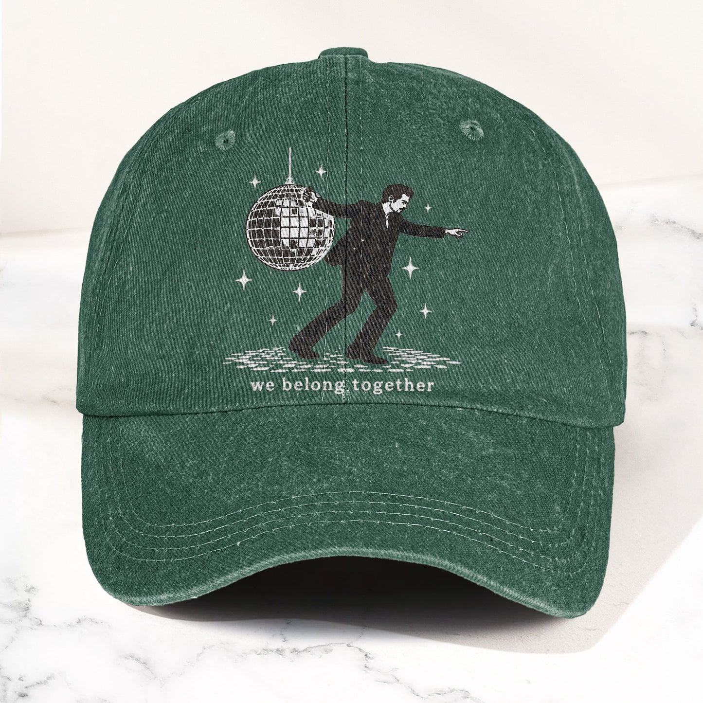 Harry Styles Dancing Under Disco Ball We Belong Together Denim Cap – Retro Vintage Dad Cap Gift For Dad (With Box)
