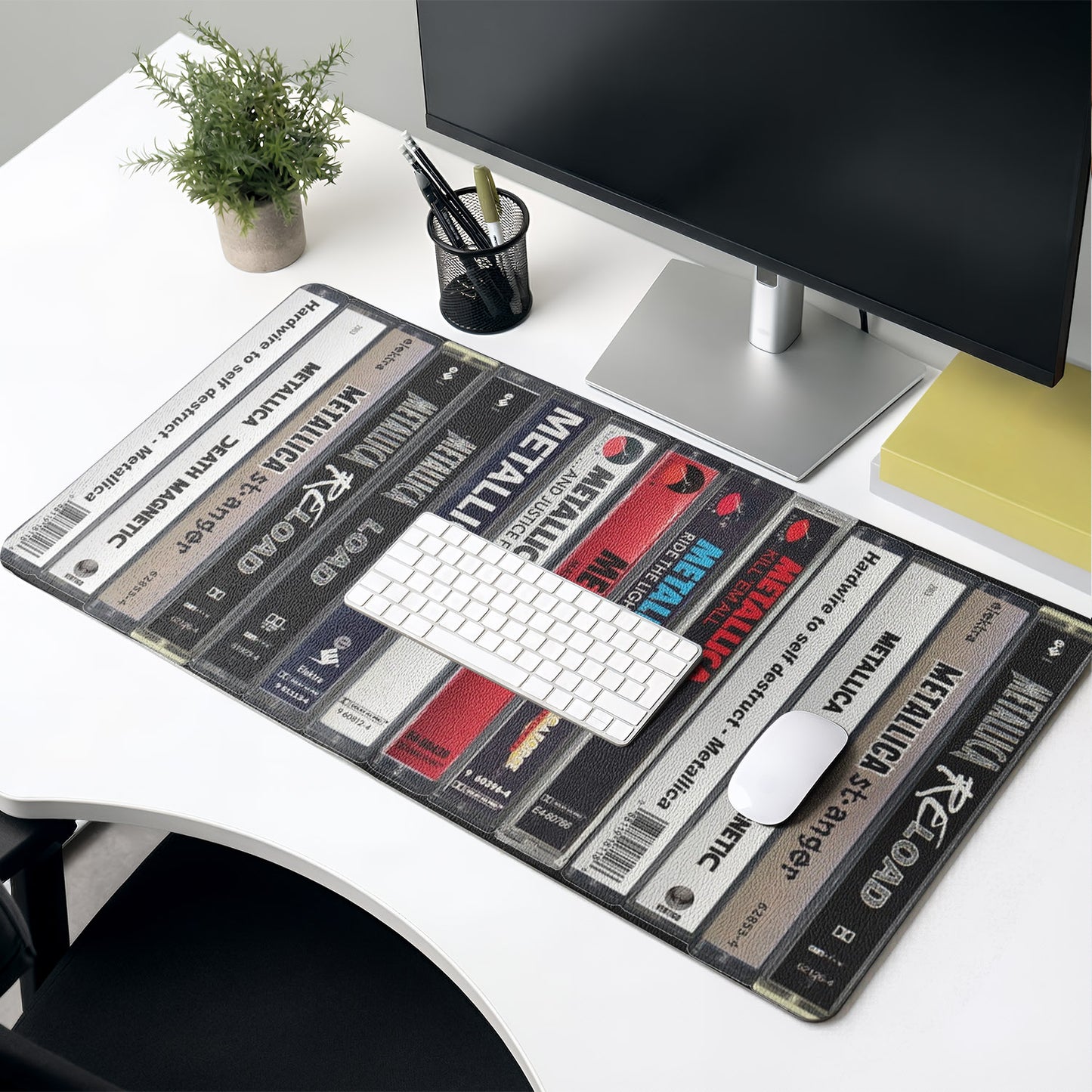 Metallica Cassette Album Collage Print Desk Mat – Non-slip Office Gift Keyboard Pad Birthday Gift For Music Lovers