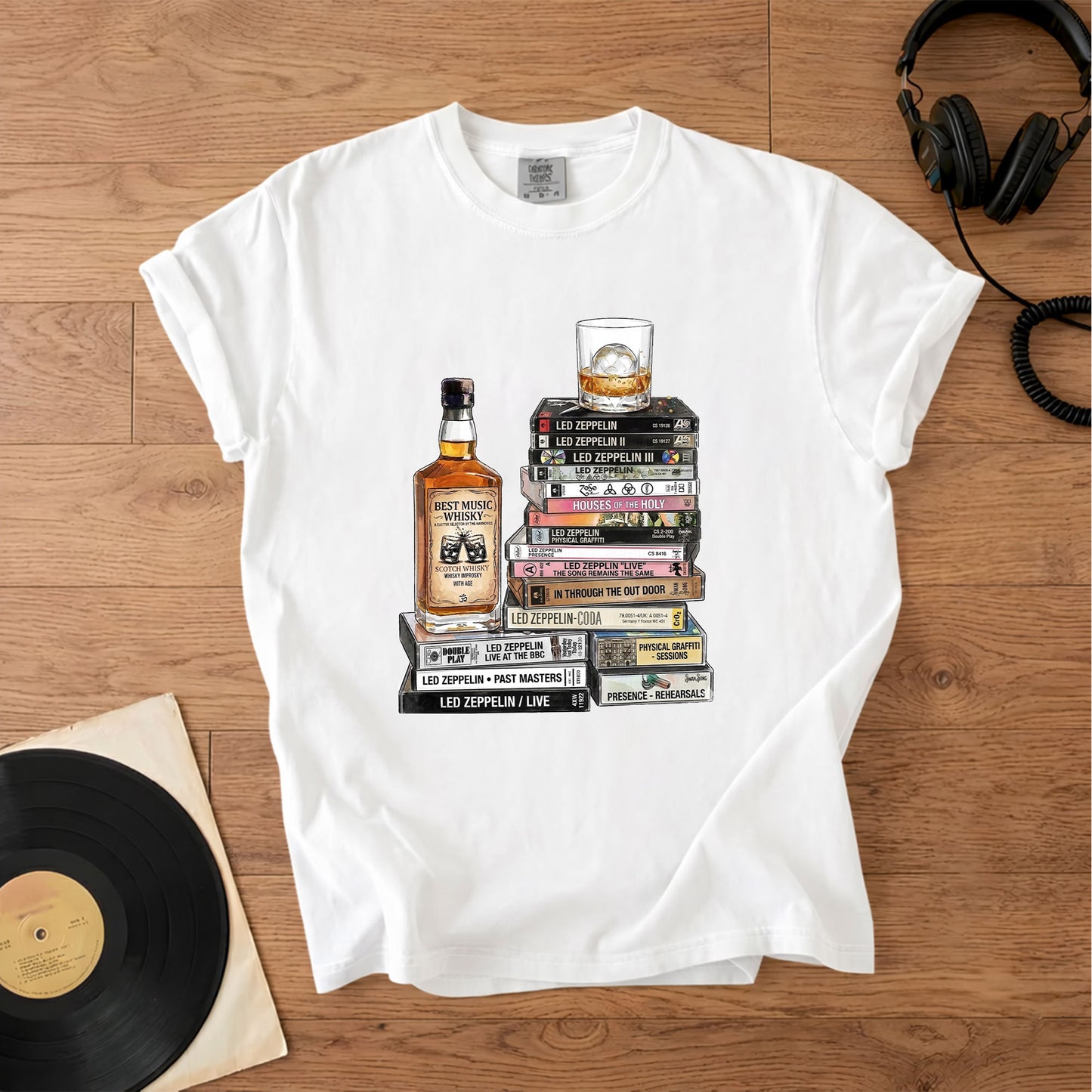 Led Zeppelin Cassette Collection T-Shirt – Retro Music Merch Tee