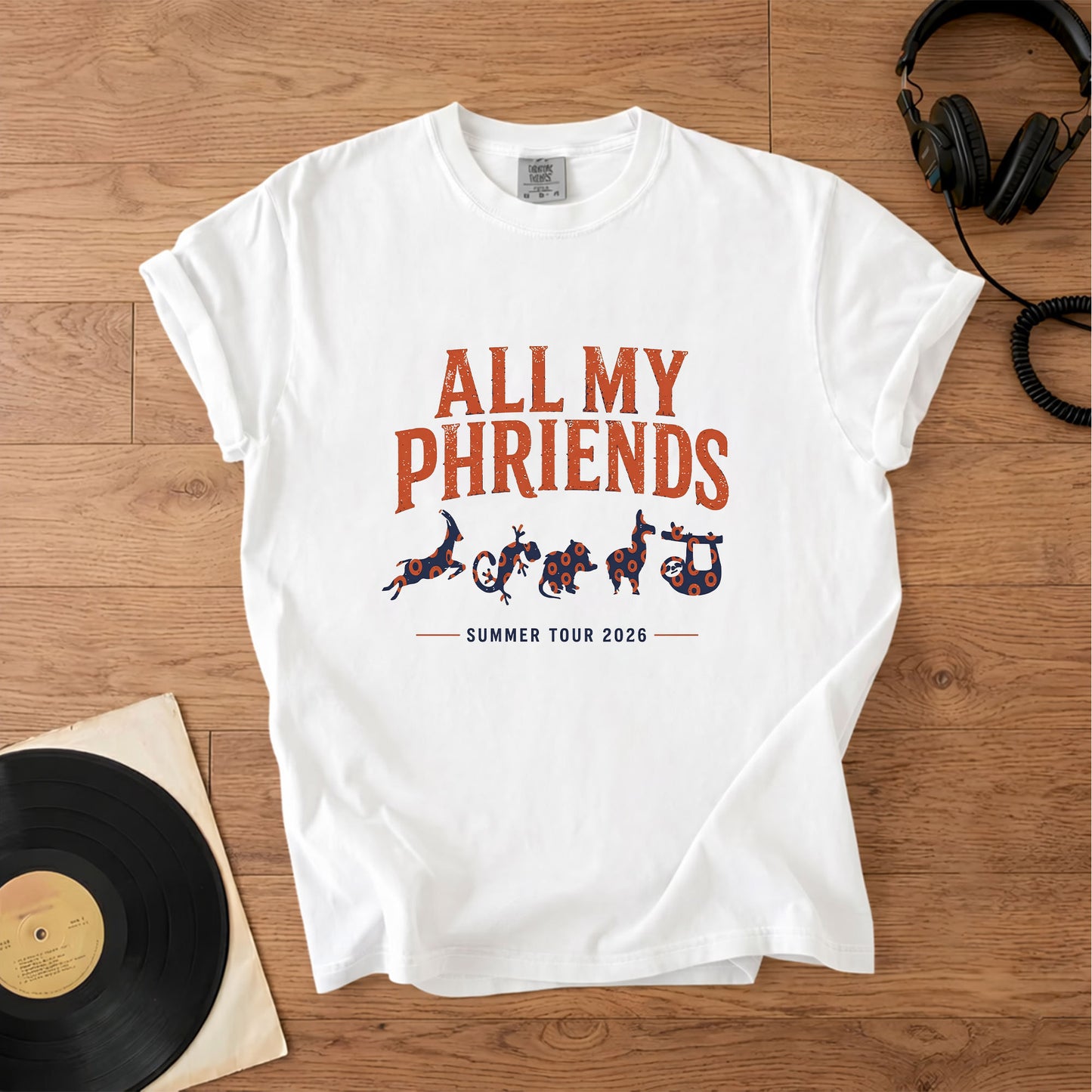 All My Phriends Phish Summer Tour 2026 T-Shirt – Retro Rock Music Phish Bands Merch Tee