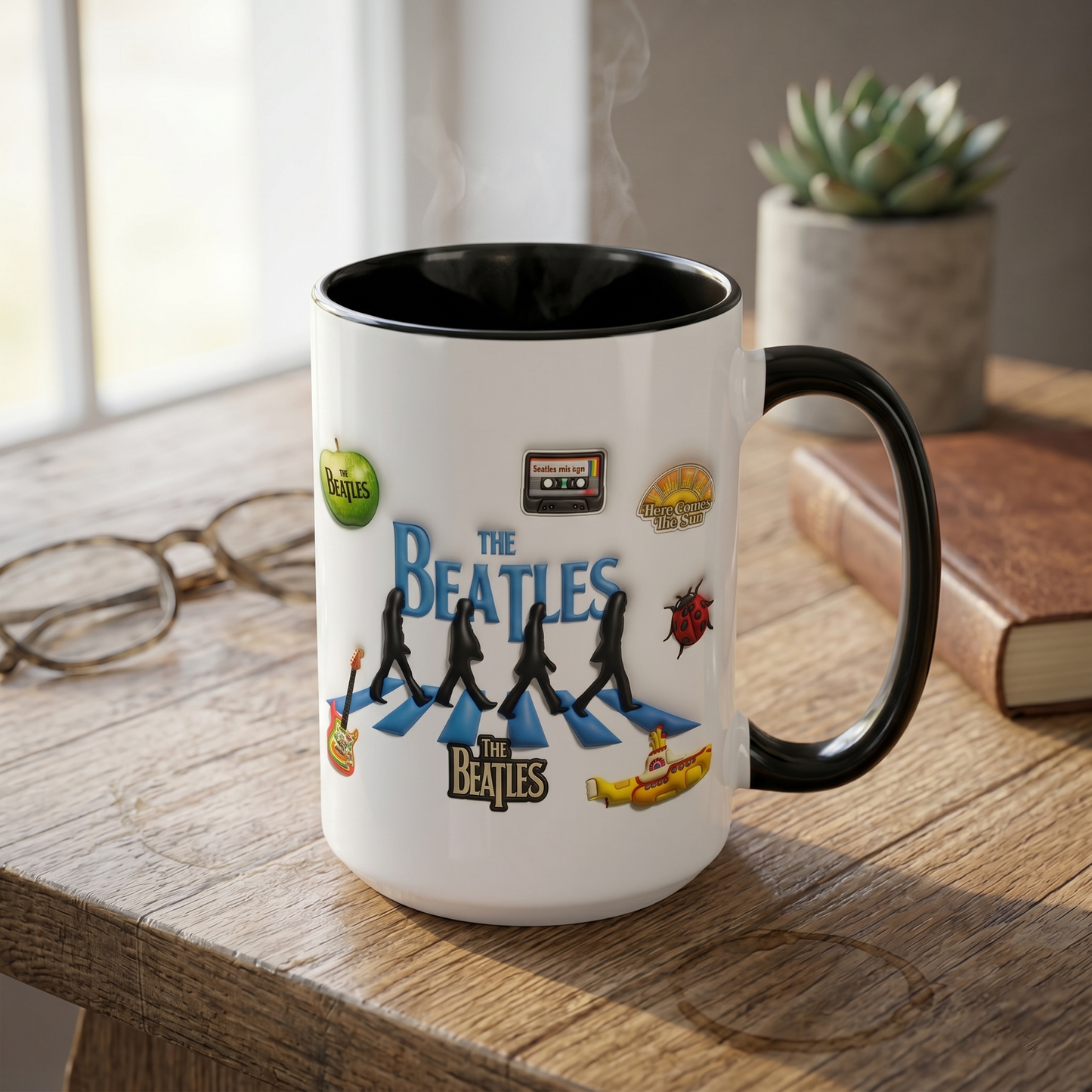 The Beatles Abbey Road Accent Mug – Classic Crosswalk Silhouette Coffee Cup