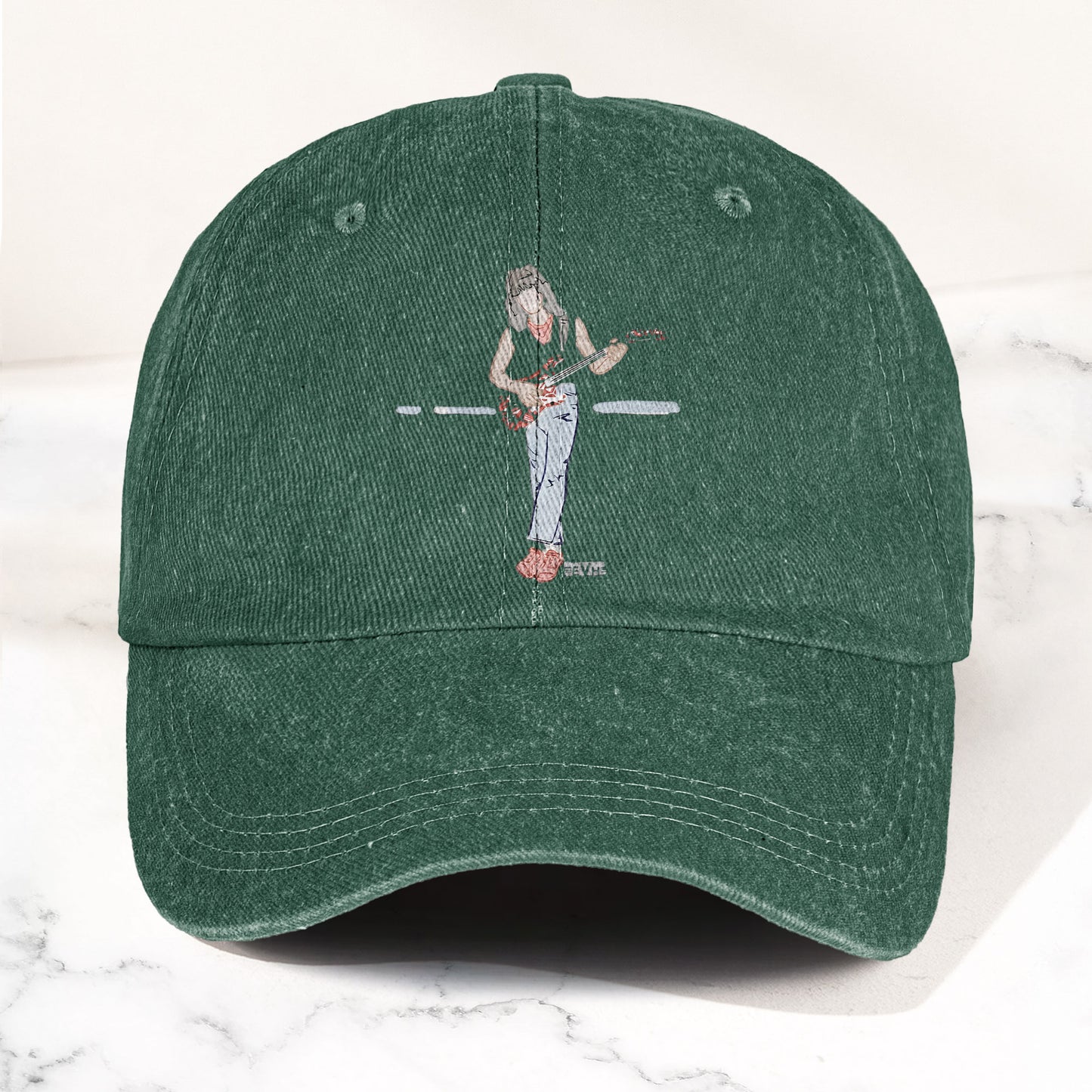 Eddie Van Halen Denim Cap – Van Halen Tribute Merch Dad Hat (With Box)