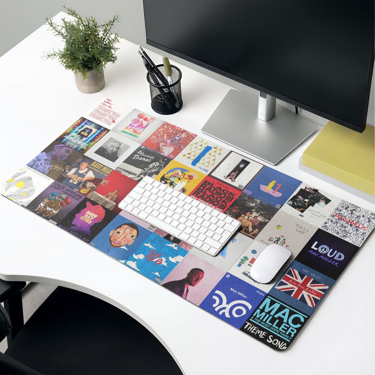 Mac Miller Print Desk Mat – Non-slip Home Office Gift Keyboard Pad Birthday Gift For Music Lovers