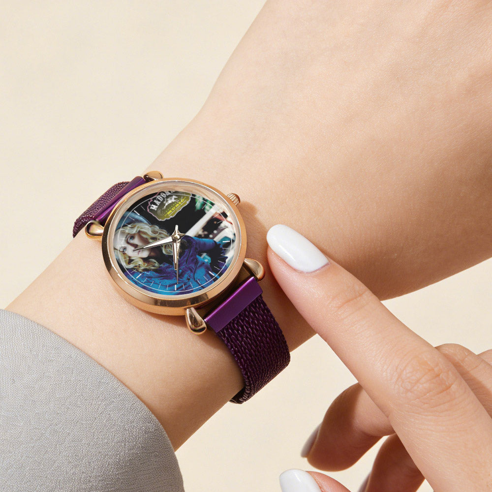 Madonna Vintage Portrait Watch – Classic Pop Star Design Available