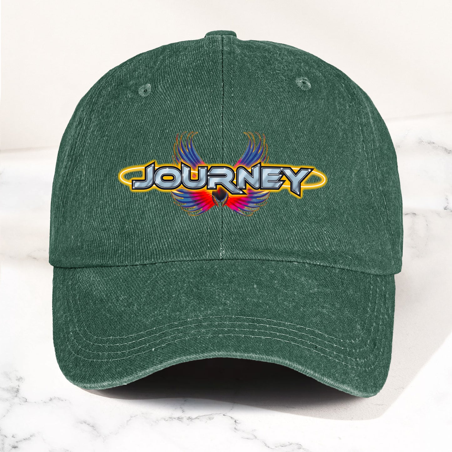 Journey Denim Dad Cap – Legendary Rock Band Logo Design ( With BOX)