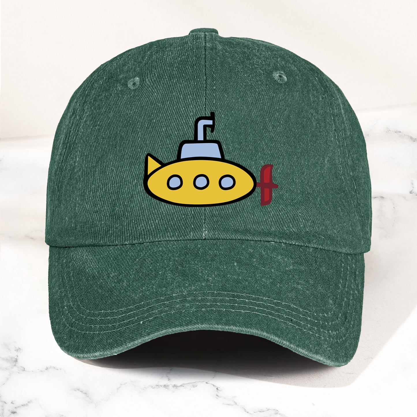 The Beatles Denim Cap – Yellow Submarine Minimalist Dad Hat ( With Box)