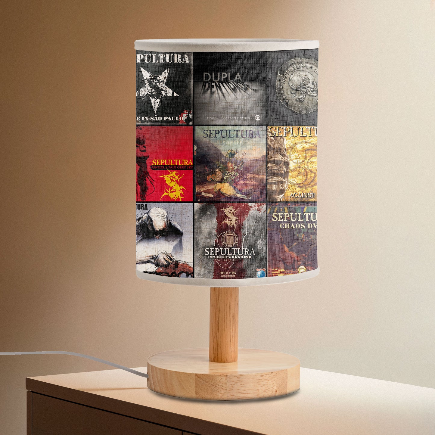 Sepultura Albums Table Lamp – Metal Art Light for Fans