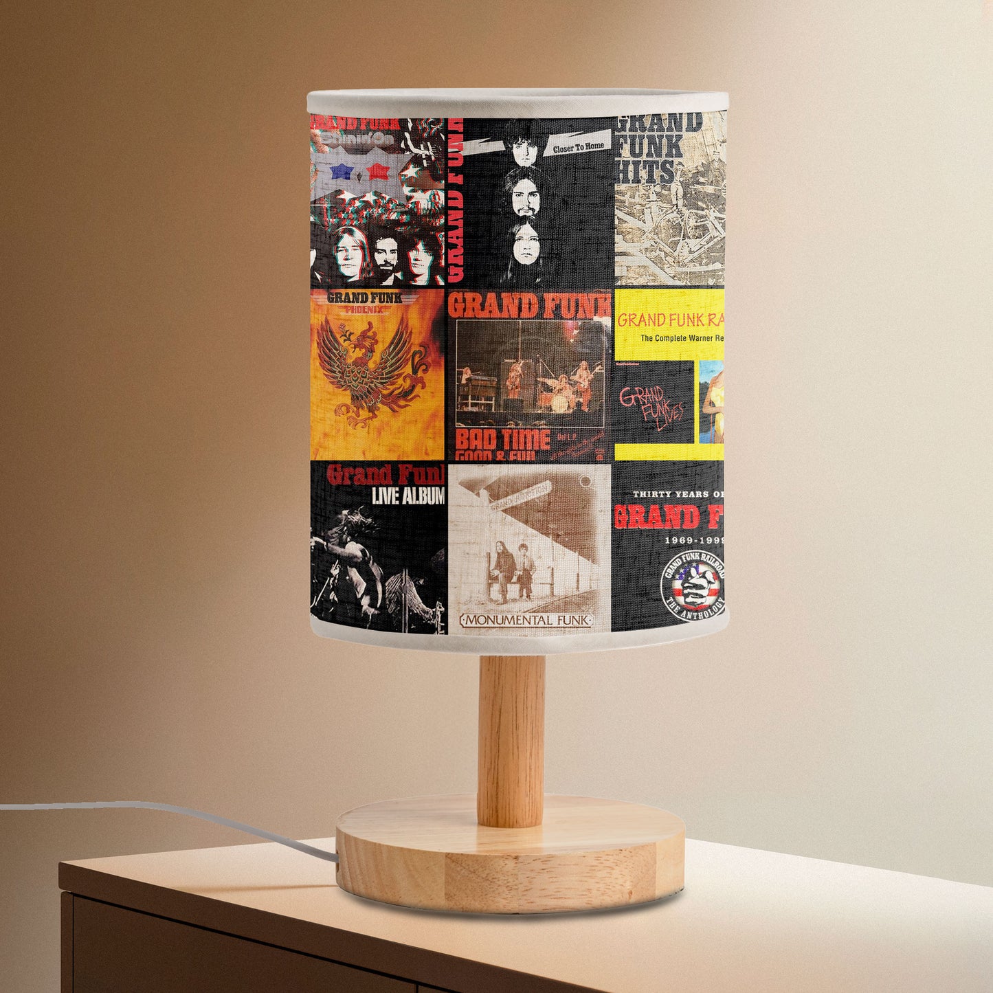 Grand Funk Railroad Fabric Lamp – Classic Rock Album Art Collection